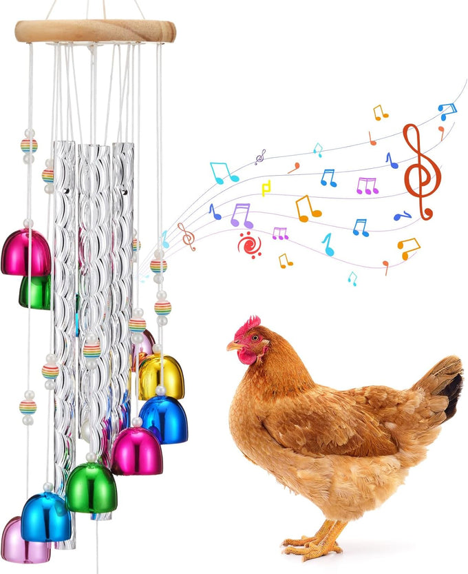 winnerwhy chicken coop multicolor chicken wind chime enrichment toy for parrot parakeet budgerigar lovebird birds