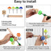 Parakeet bird toy with rotating balls, ideal for small birds, natural wood, durable surface, non-slip, 7.85 inches long