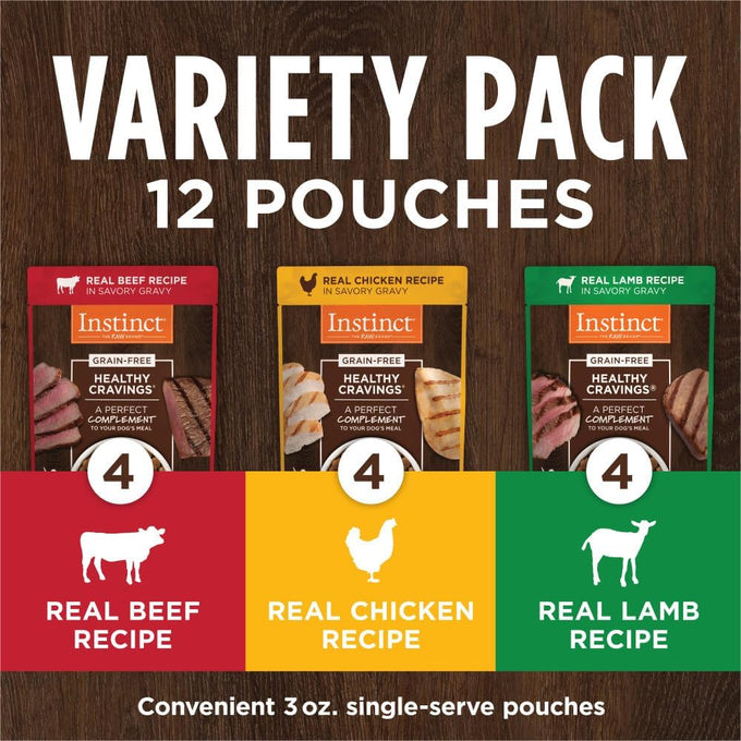 Instinct Healthy Cravings Grain-Free Wet Dog Food Topper, 12 Pouches