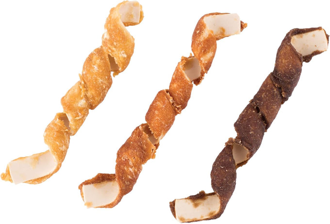 DreamBone Spirals Variety Pack Rawhide-Free Dog Chews, 32 Count, Made with Chicken, Beef, or Pork
