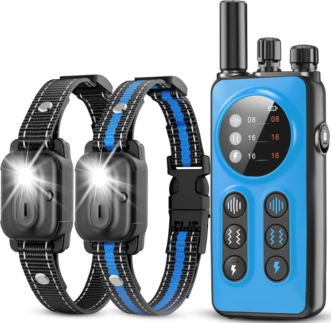 Dog shock collar for 2 dogs, 3300ft remote range with real-time dual-channel control, orange, fits 8-120 lbs all breeds sizes