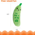 Catstages Pickle Kicker Cat Toy - Soft Plush Crinkle Toy with Catnip and Dental Mesh, 6.5"