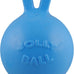 Jolly Pets Tug-n-Toss heavy duty dog toy ball with handle, 8 inches, large size, blueberry color