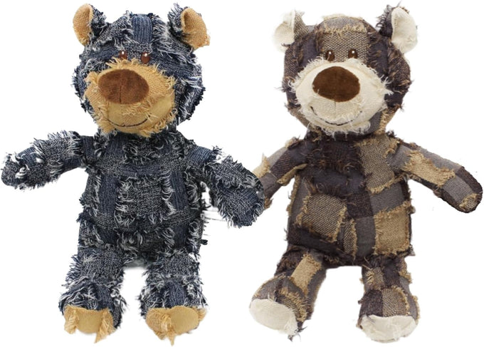 maxbeck indestructible robust bear dog toy a-navy size large