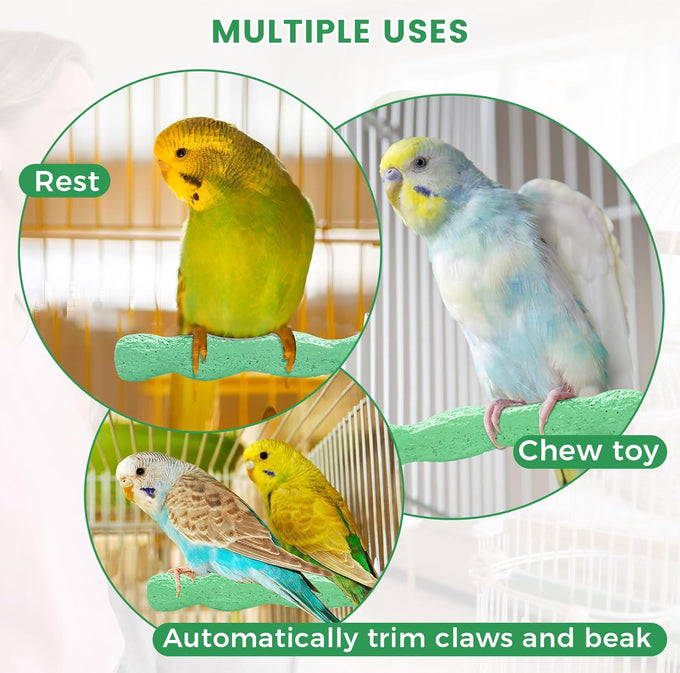 2pcs bird beak grinding stone, anti-slip parakeet nail trimming stick resin perch stand platform for budgies, parakeets, cockatiels, conures