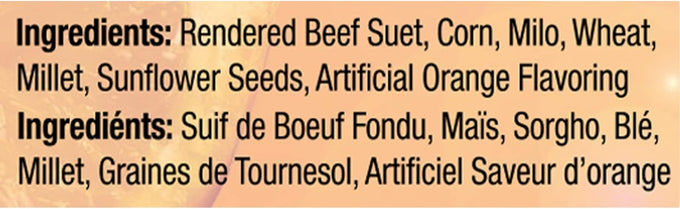 Heath Outdoor Products Orange Burst Suet Cake - 10-pack for year-round bird feeding