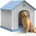 drato dog house indoor outdoor durable resin material houses for small dogs weatherproof cozy shelter