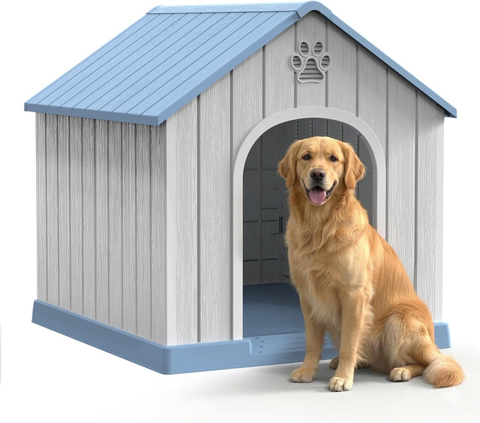 drato dog house indoor outdoor durable resin material houses for small dogs weatherproof cozy shelter