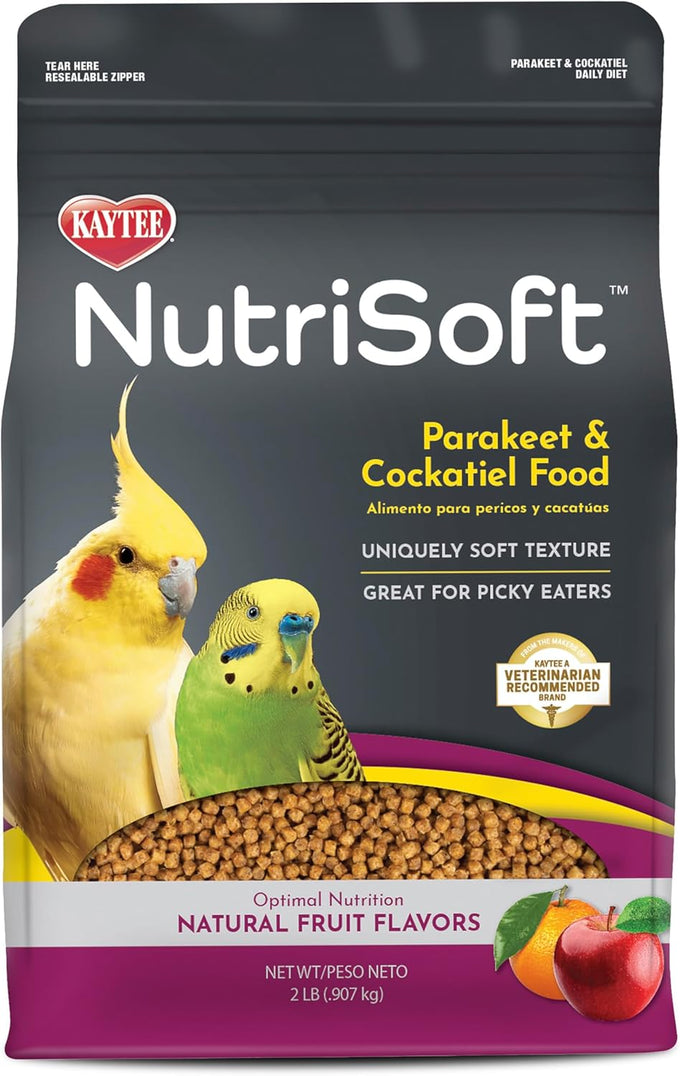 Kaytee 3 Pound Nutri Soft Parrot & Conure Bird Food, Soft Texture, No Artificial Colors or Flavors