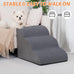Aodisman 3-Step Grey Pet Ramp and Stairs for Sofa and Chair, 15.7" H, Non-Slip, Stable, Easy to Assemble