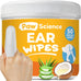 Paw Science dog ear cleaner wipes for dogs and cats, coconut formula, soothing, deodorizing itchy ear relief solution