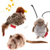 GiGwi Squeaky Bird Cat Toy with Feather Tail, Melody Chaser Play for Boredom, Realistic Bird Design