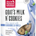 The Honest Kitchen Human Grade Dog Treats, Goat's Milk N' Cookies with Probiotics, Slow Baked with Blueberries & Vanilla, 8 oz Bag for All Ages & Sizes.