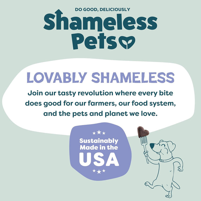 Shameless Pets Soft-Baked Dog Treats, Blueberried Treasure: Natural & Healthy Treats for Training & Immune Support, 6oz, Grain-Free