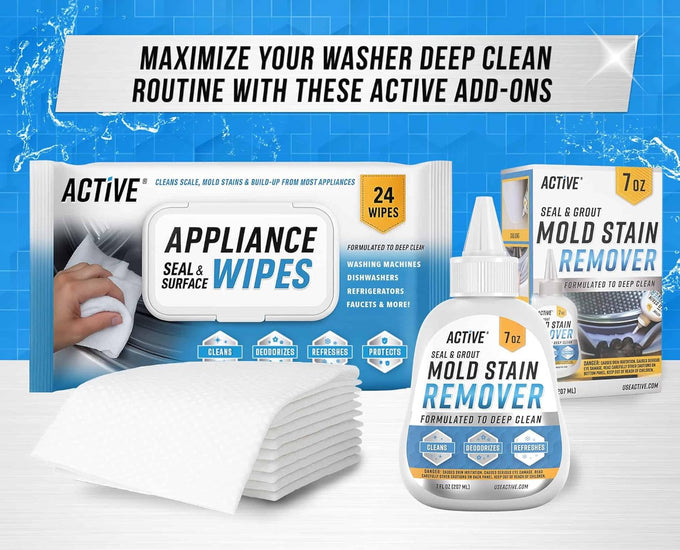 ACTIVE Pet Hair Remover Washing Machine Cleaner for Pet Owners, 24 Septic-Safe Tablets, 1 Year Supply