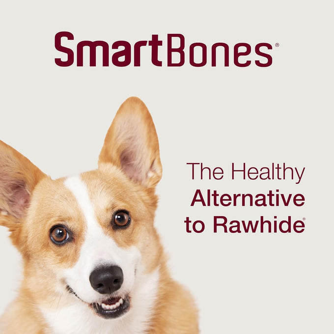 SmartBones SmartSticks 25 count peanut butter free rawhide chews for dogs