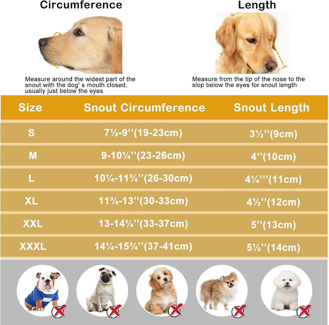Soft, Breathable Dog Muzzle Suitable for Daily Use, Adjustable Basket Design Prevents Chewing and Biting