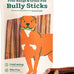 woof bully sticks made with free-range grass-fed beef 6 inch sticks 10pk