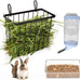 sangle sophfy rabbit hay feeder small animal feeding set with 350ml water bottle