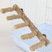 Natural Wooden Bird Ladder for Small Animal Exercise and Chewing Toy, 12.2 inches, Easy Installation