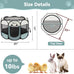 Siedihit grey small dog cat playpen, portable pop up enclosure kennel with carrying case for dogs cats rabbits