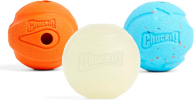 Chuckit! Interactive Dog Toys, High-Bounce Fetch Ball, Ultra and Rugged Balls, Size Medium, 2.5-inch Diameter, Set of 3