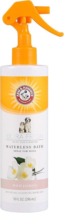 Arm & Hammer Ultra Fresh Waterless Dog Bath Spray with Baking Soda, White Jasmine Scent, 10 Fl Oz
