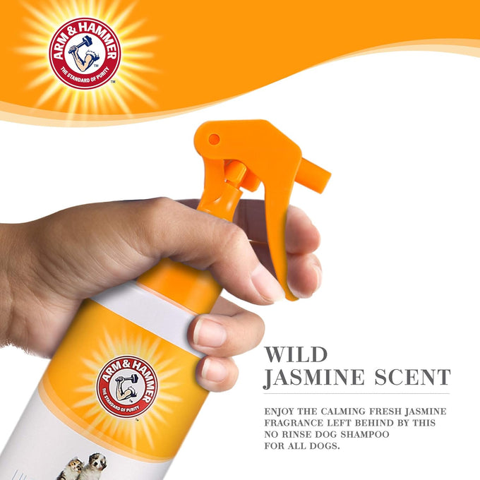Arm & Hammer Ultra Fresh Waterless Dog Bath Spray with Baking Soda, White Jasmine Scent, 10 Fl Oz