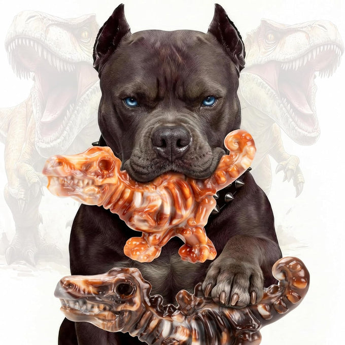 2 pack indestructible nylon dog chew toys, bacon flavor, heavy duty, long lasting for large dogs 20-90 lbs