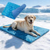 expwlorer dog cooling mat, double-sided foldable pet bed for dogs and cats, blue pad cooling dog blanket
