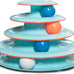 Catstages 3-level track tower with 6 balls, interactive cat toy for indoor enrichment and stimulation