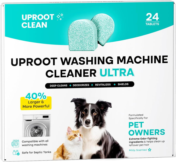 uproot clean washing machine cleaner tablets 24 pack - pet owners safe he top front load 12 month supply