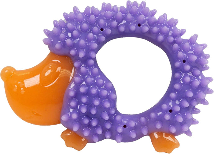Cutie Chewies Hedgehog Dental Dog Chew Toy for Teething Puppies & Small Dogs Multi-Textured & Durable
