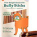 woof bully sticks made with free-range grass-fed beef 6 inch sticks 10pk