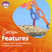 Super Bird Creations SB747 Mini Flying Trapeze Bird Toy for Small Birds, 6” x 7” x 9”