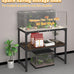 mondazie 20 gallon high rimless fish tank stand with shelf black 24" l x 12" w x 20.5" h