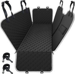 Mancro 2026 upgraded 600D waterproof dog car seat cover for back seat, standard, black