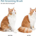 aumuca skin friendly slicker brush for dogs & cats with self-cleaning button, gentle pet grooming tool