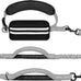 Lievuiken Hands Free Dog Leash with Zipper Pouch for Large Dogs, Adjustable Waist Belt, Black