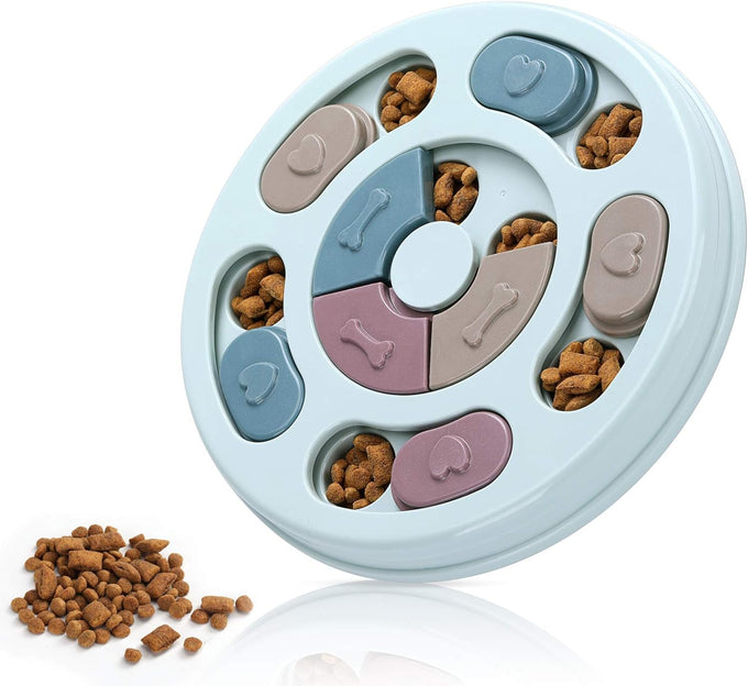 DR CATCH dog puzzle for IQ training & mental enrichment, blue, L9.44" x W9.44" x H1.14"