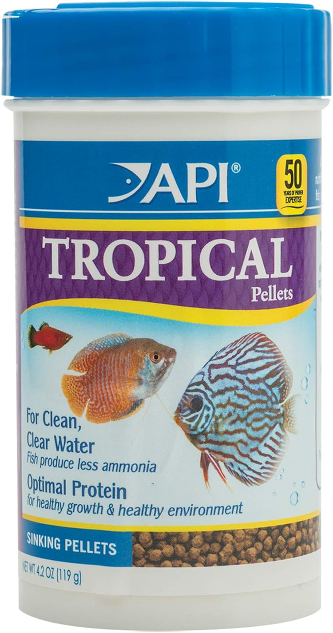 api goldfish pellets fish food 7-ounce container for healthy digestion and clear water