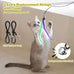 MeoHui Cat Wand Toy for Indoor Cats, Retractable 38.9 inches long, 2PCS Refill Feathers and Wands with Clasp