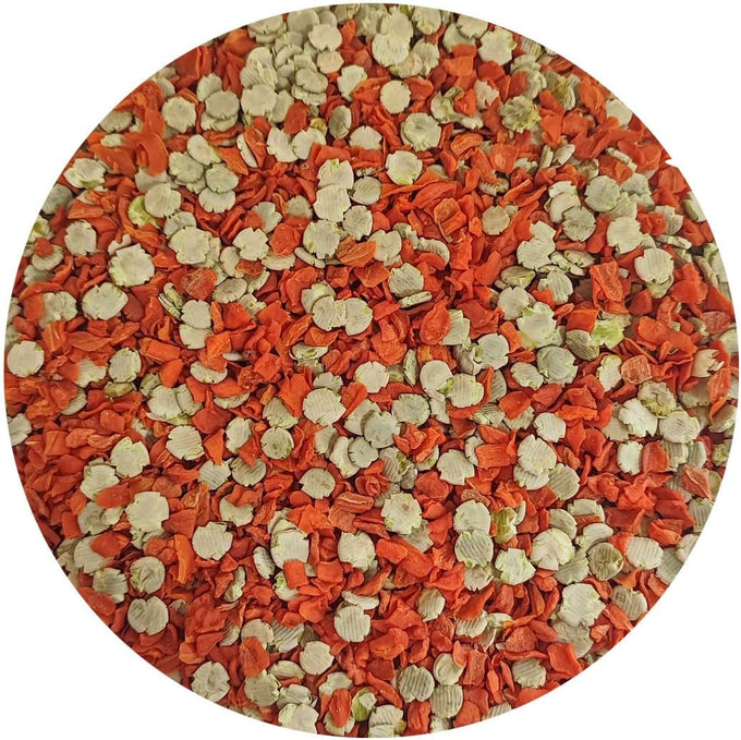 Carrot and Pea Flakes rabbit food, 100% natural, no additives, perfect snacks for herbivores, 1.5 lb