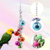 Oooct colorful parrot wind chime bird toy hanging chewing accessory for small to medium birds budgie conures parakeets cockatiels rats