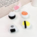 5pcs cute sushi plush catnip toys with bell and feathers for indoor cat boredom relief