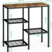 ybing 20 gallon fish tank stand with shelf brown wooden board