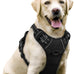 rabbitgoo dog harness no pull black large adjustable soft padded reflective oxford vest for labrador german shepherd
