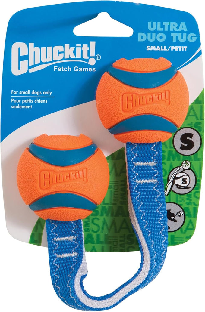 Chunky Chuckit! Ultra Tug Dog Toy, Medium, 20-60 pound dog fetch and tug toy with 2.5 inch ball