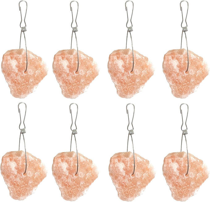 pvnby 4-piece himalayan salt blocks for small pets, natural mineral salts with hook hanging