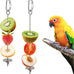 3-Pcs Stainless Steel Parrot Fruit & Vegetable Skewer Toy 6.9in/17.5cm, 8.9in/22.5cm, 10.8in/27.5cm